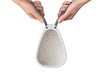 Droplet Mini White Colander with Folding Handle
