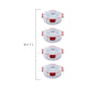 Nest™ Lock 4-Piece Red 1L Round Food Container Set