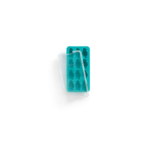 Penguin Ice Cube Tray with Lid - Green