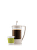 Brazil French Press Coffee Maker 3 Cup, 0.35L - White