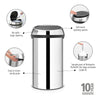 Touch Bin 60 Litre - Brilliant Steel