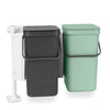 Sort & Go Built in Bin 2 x 12 litre - Dark Grey and Jade Green