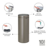 Touch Bin New 30 litre - Platinum