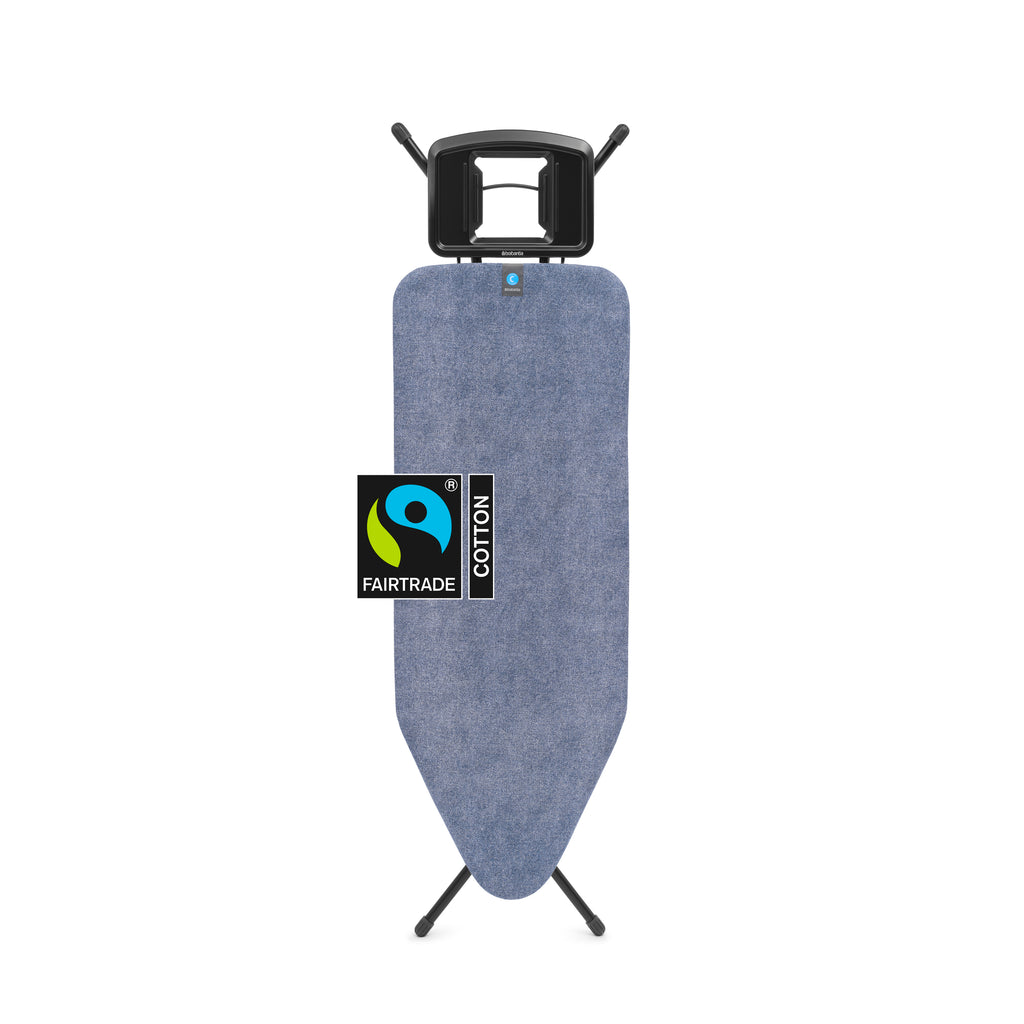 Ironing Board 124x45cm (C) Solid Steam Iron Rest - Denim Blue