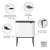 Bo Touch Bin 3 x 11 Litre - White