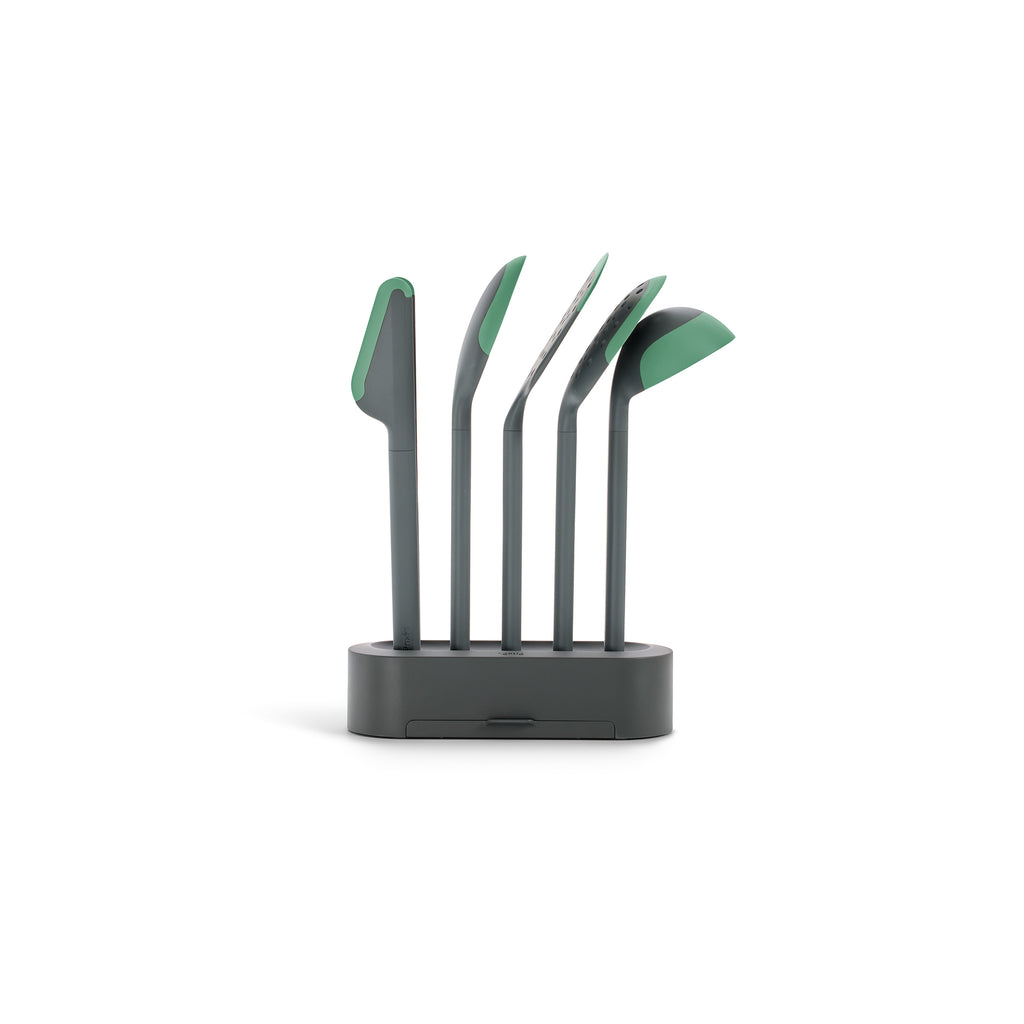 5pc Non-Scratch Cooking Utensils - Grey