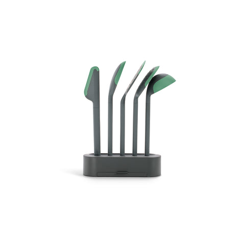 5pc Non-Scratch Cooking Utensils - Grey