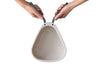 Droplet Large White Colander with Folding Handle