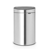 Touch Bin New Recycle 10 + 23 litre - Matt Steel Fingerprint Proof