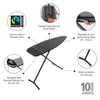 Ironing Board D 135x45 cm Heat Resistant Parking Zone - Denim Black