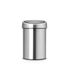 Touch Bin 3 litre - Matt Steel Fingerprint Proof