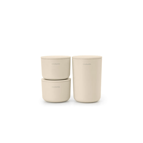 ReNew Storage Pots Set of 3 - Soft Beige