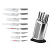 Global Stainless Steel Dotted Design Knife Block Set with 8 knives