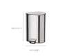 EasyStore™ Luxe Stainless-Steel Pedal Bin 5L