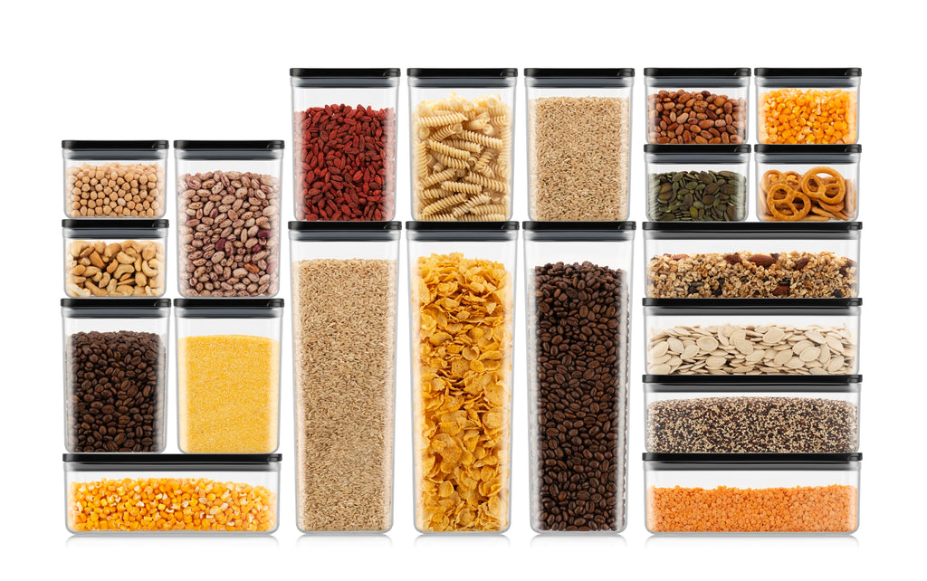 Set of 20 Storage Jars, 5 x 1L / 6 x 1.2L / 6 x 0.5L / 3 x 2.6L