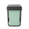 Sort & Go Built-In Waste Bin 2 x 15 litre - Dark Grey and Jade Green