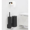 MindSet Toilet Set (Toilet Brush, Toilet Roll Holder, Toilet Roll Dispenser) - Mineral Infinite Grey