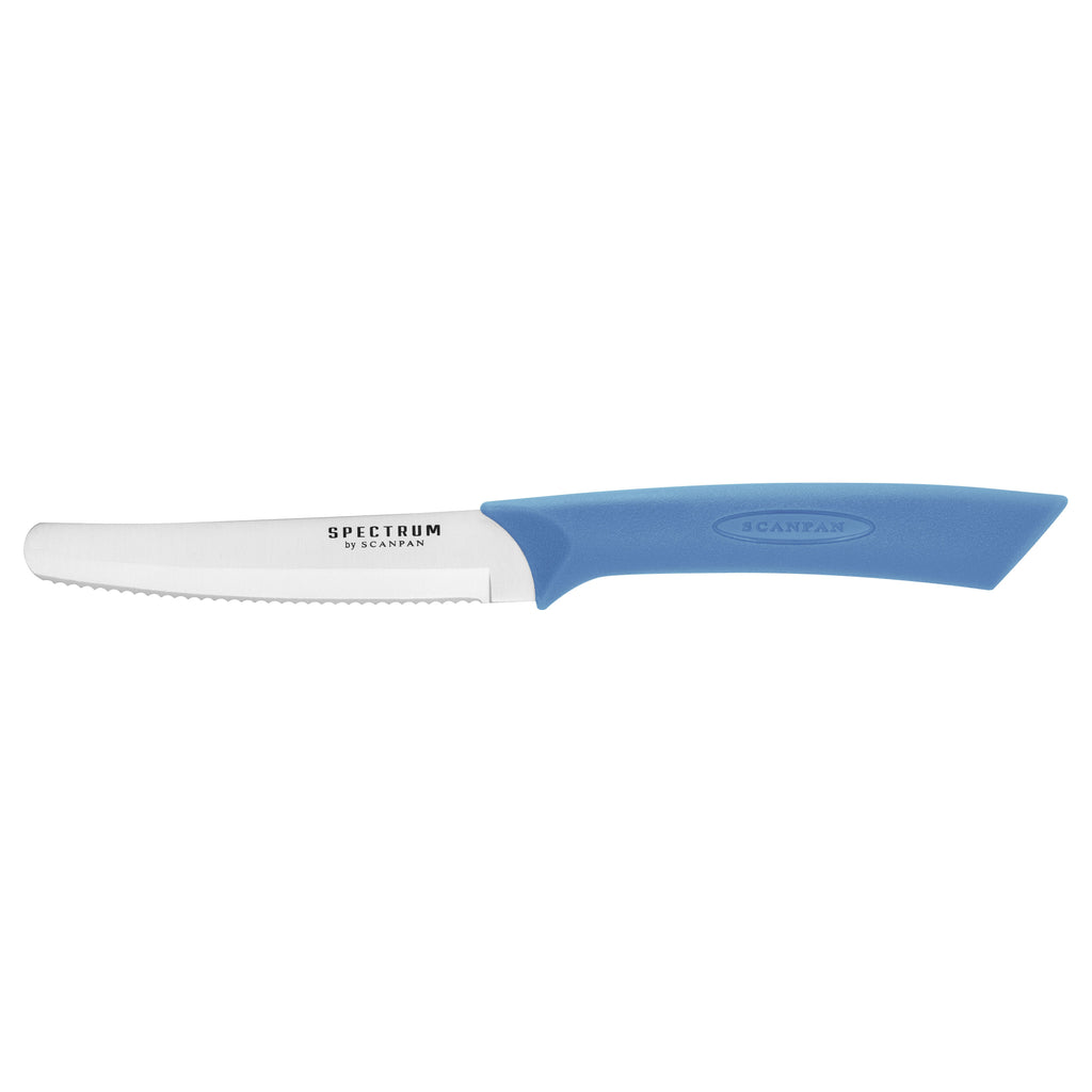 Spectrum Set of 6  Steak Knife Silver Lake Blue