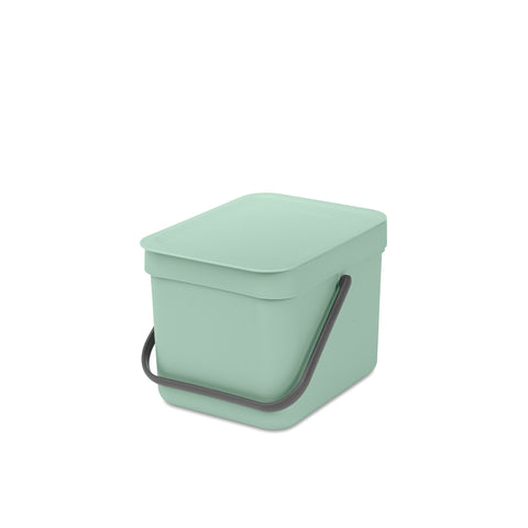 Sort & Go Waste Bin 6 litre - Jade Green