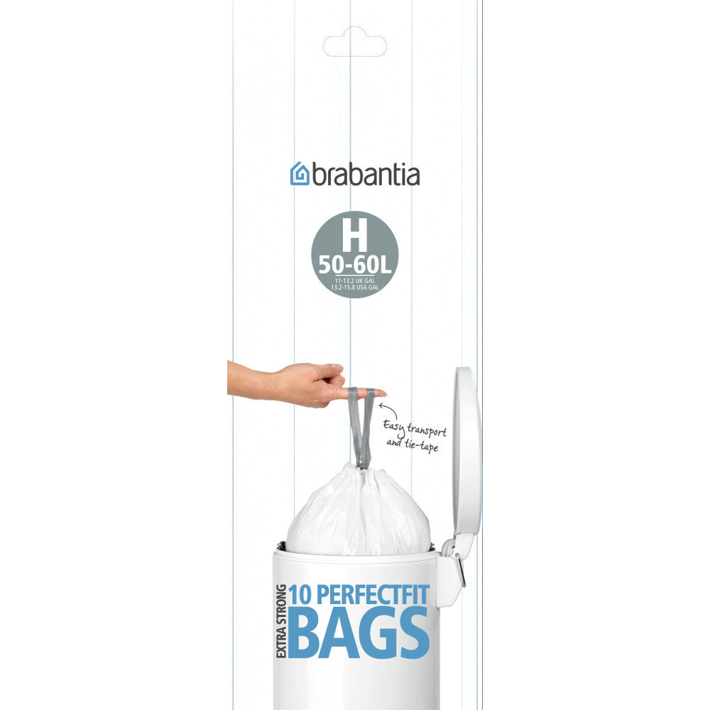 PerfectFit Bin Bags Code H (50-60 litre), Roll with 10 Bags