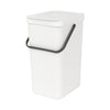 Sort & Go Waste Bin 16 litre - White