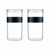 Presso 2pc Storage Jar 2 litre - Black