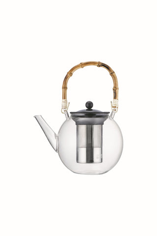 Assam Tea Pot 1.5 litre with Stainless Steel Filter and Bamboo Handle