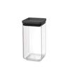 Tasty+ Square Canister 1.6 litre - Dark Grey Lid