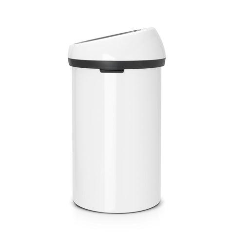 Touch Bin 60 litre - White / White Lid