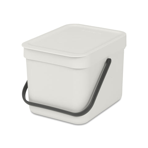 Sort & Go Waste Bin 6 litre - Light Grey