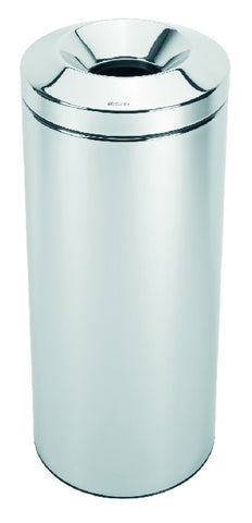 Flame Guard Waste Paper Bin 30 litre - Brilliant Steel