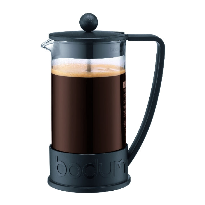 Brazil French Press Coffee Maker 8 Cup, 1L - Black