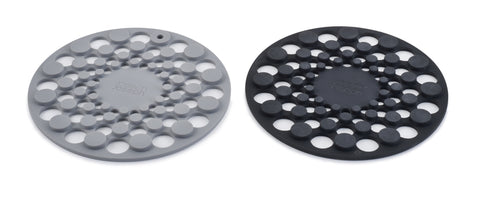 Spot-On™ Set of 2 Silicone Trivets - Grey