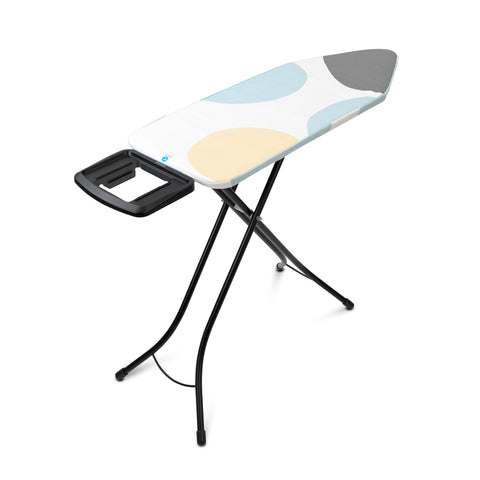 Ironing Board 124x45cm (C) Solid Steam Iron Rest, PerfectFlow - Spring Bubbles