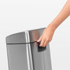 Touch Bin Rectangular 10 litre - Matt Steel Fingerprint Proof