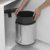 Built-In Bin 15 litre - Brilliant Steel