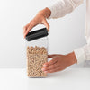 Tasty+ Square Canister 1.6 litre - Dark Grey Lid