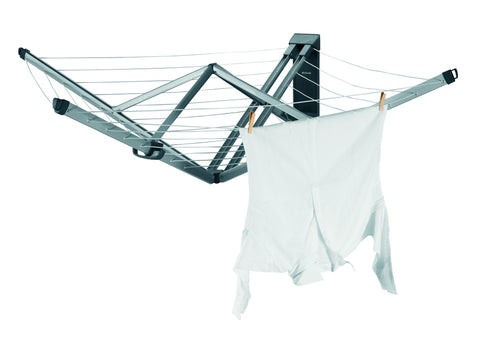 WallFix - Fold away washing line (24 metres line) - Silver