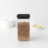 Tasty+ Square Canister 1.6 litre - Dark Grey Lid