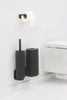 MindSet Toilet Set (Toilet Brush, Toilet Roll Holder, Toilet Roll Dispenser) - Mineral Infinite Grey