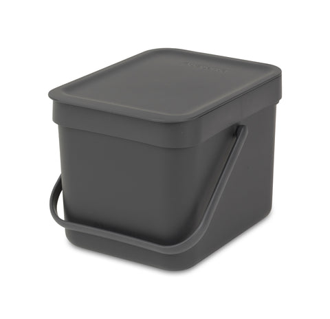 Sort & Go Waste Bin 6 litre - Grey