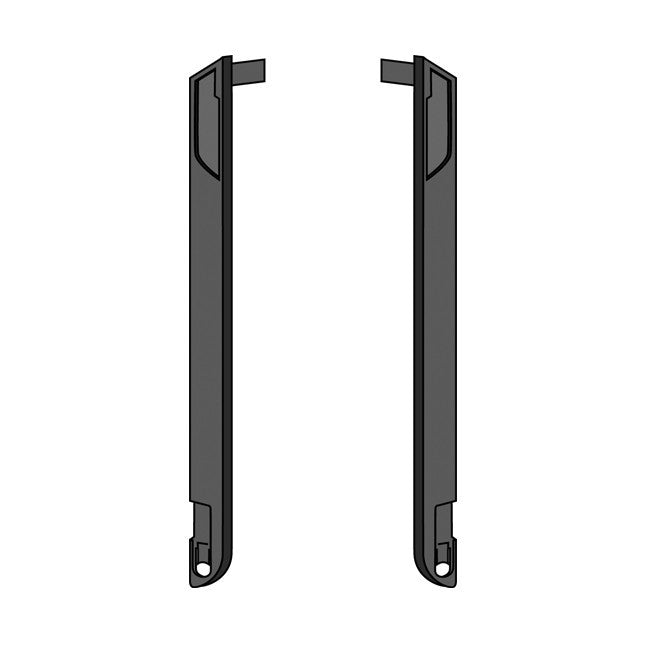 Replacement Fall Front Bread Bin Hinge Strip, Set of 2 (left and right hand) - Black