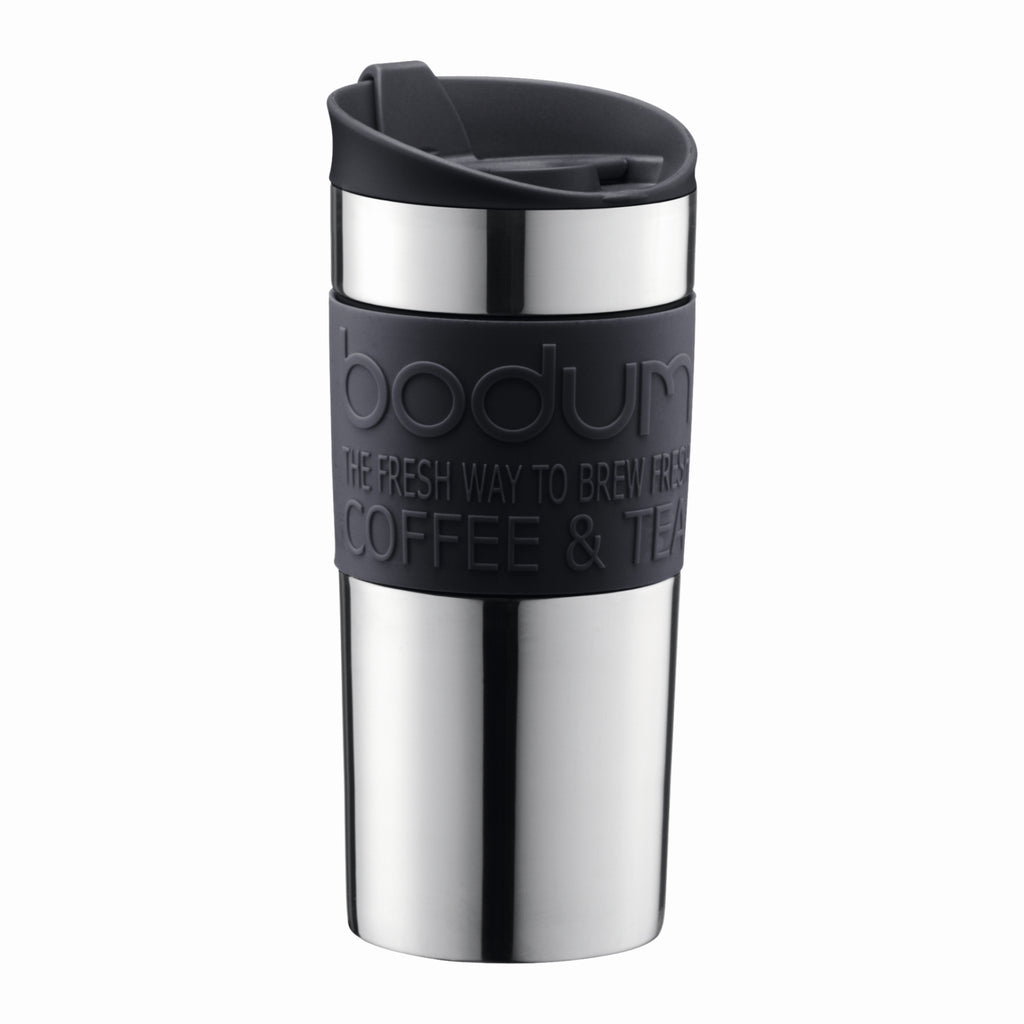 Vacuum Travel Mug 350ml S/S + Black