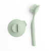 Dish Brush with Suction Cup Holder - Jade Green