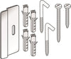 Replacement Fixing Set for Pull-Out Clothes Line - Matt Steel