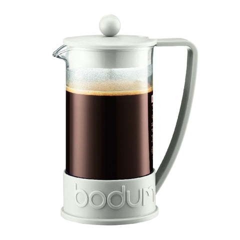 Brazil French Press Coffee Maker 8 Cup, 1L - White
