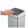 Touch Bin Rectangular 10 litre - Brilliant Steel