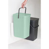 Sort & Go Built in Bin 2 x 16 litre - Dark Grey and Jade Green