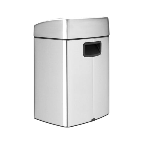 Touch Bin Rectangular 10 litre - Matt Steel Fingerprint Proof