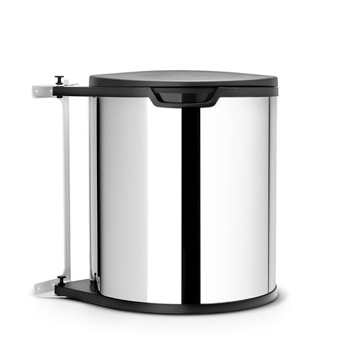 Built-In Bin 15 litre - Brilliant Steel